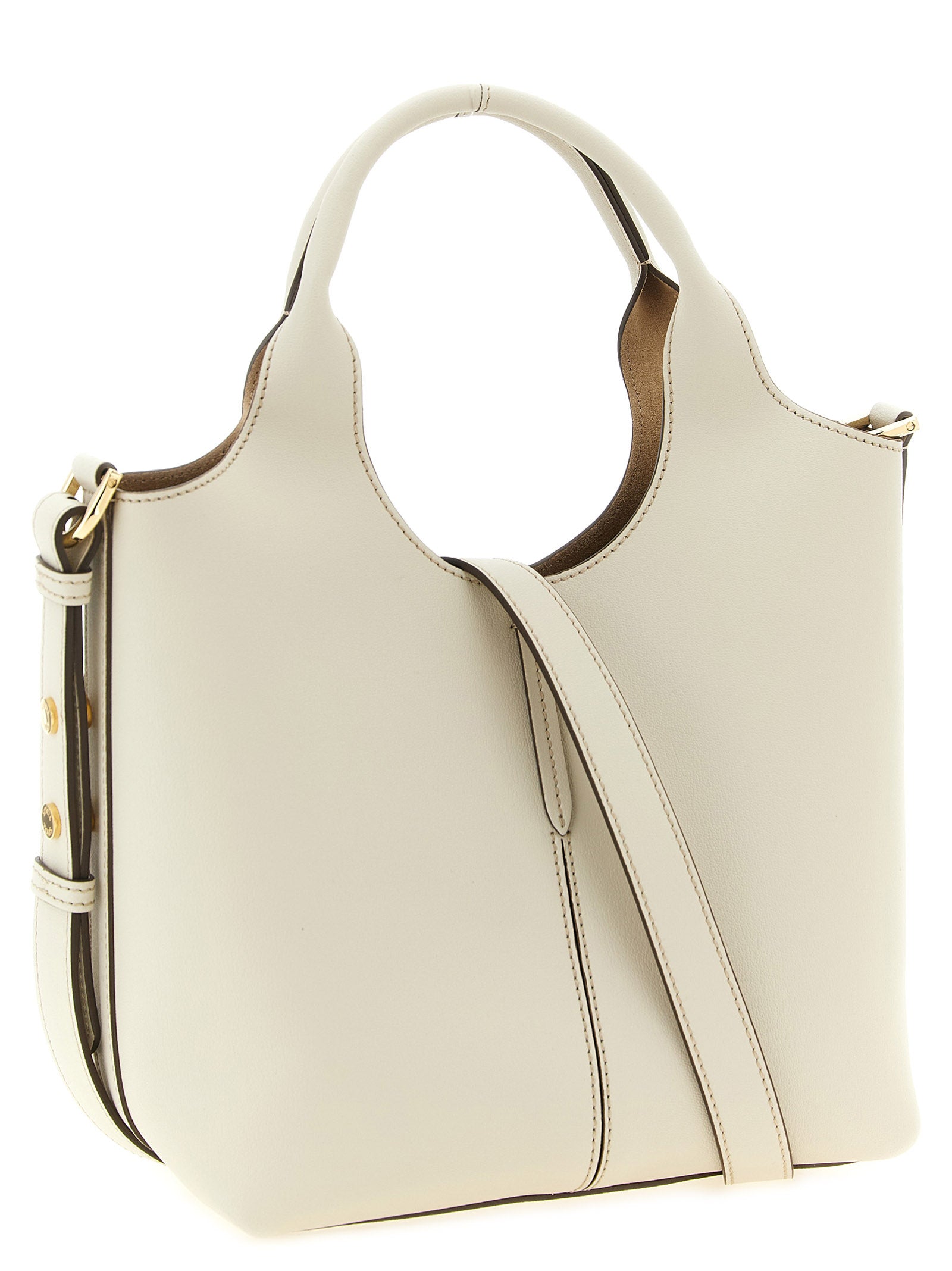 Mini White Calfskin Tote