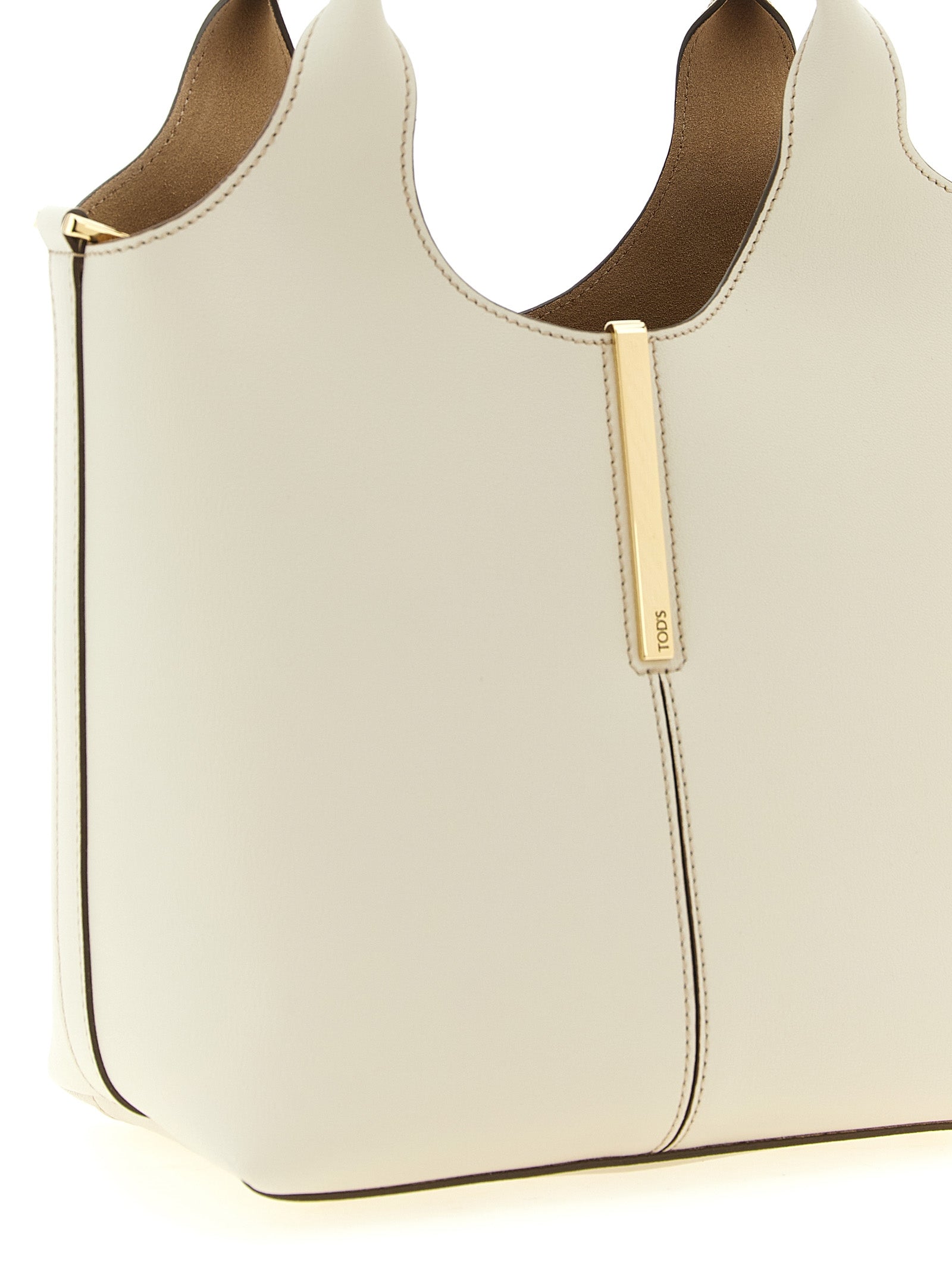 Mini White Calfskin Tote