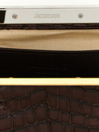 Brown Goat Leather La Pochette Salon Clutch