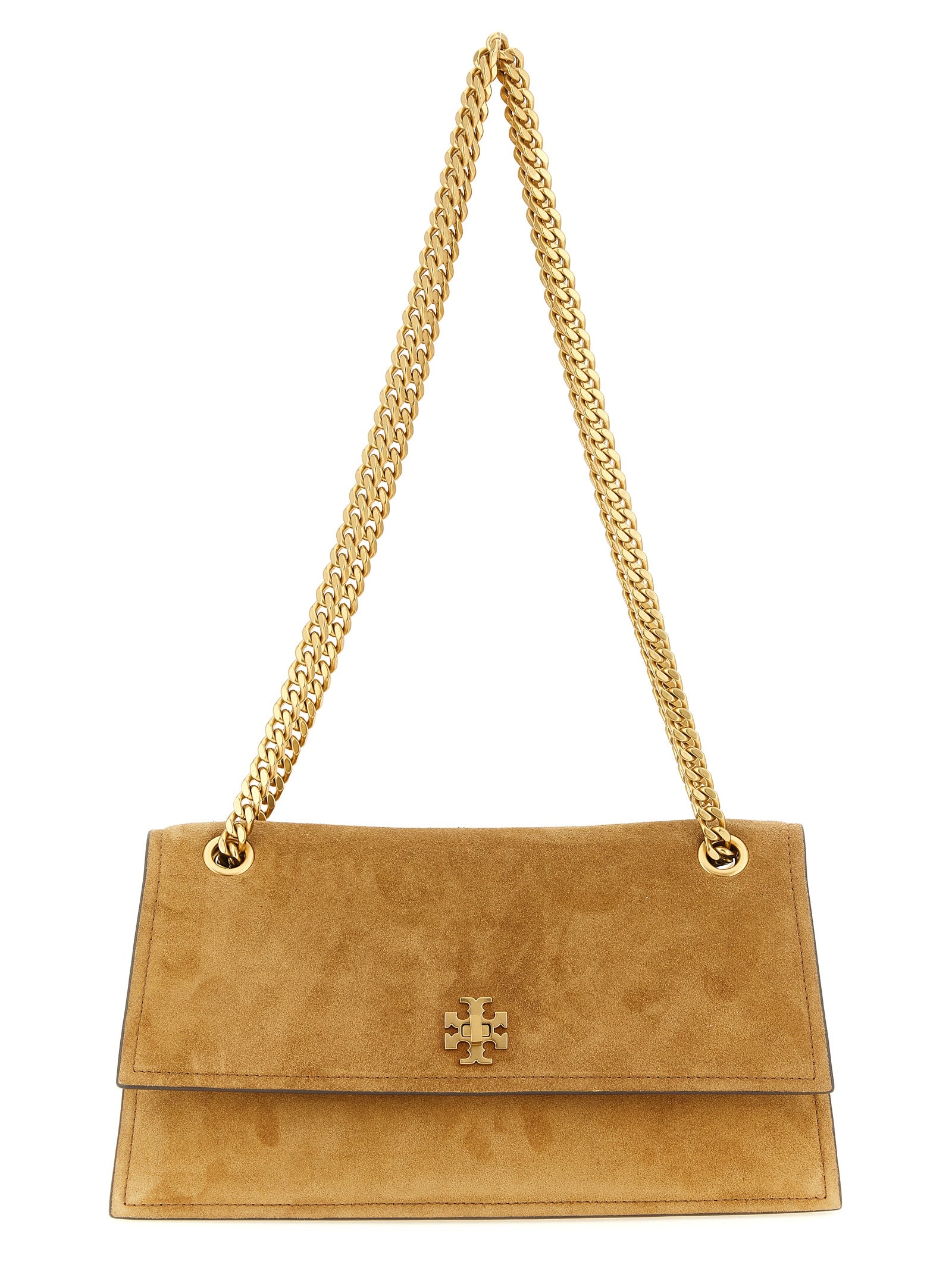 Brown Calfskin Kira Turnlock Shoulder Bag