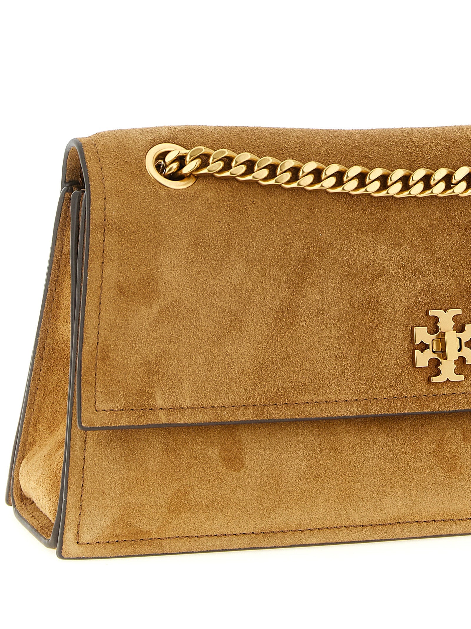Brown Calfskin Kira Turnlock Shoulder Bag