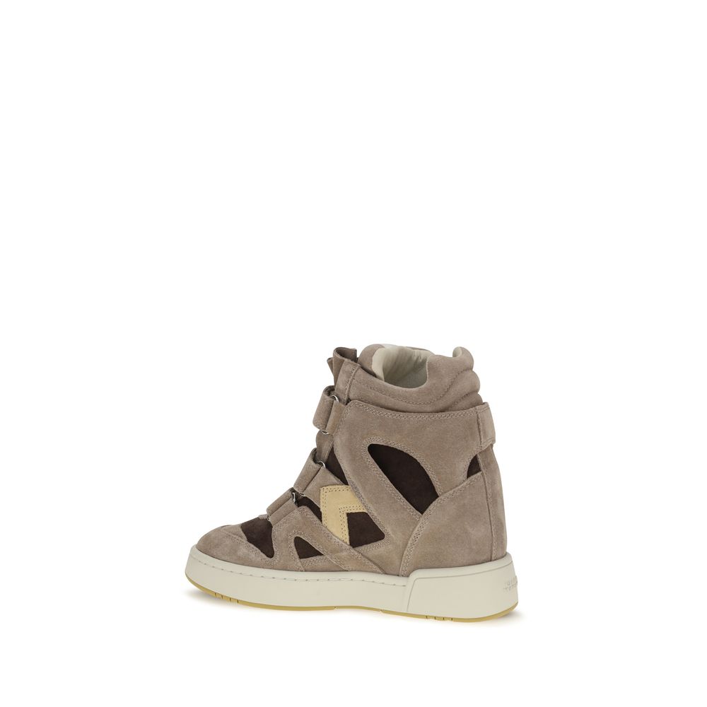 Calfskin High‑Top Sneakers