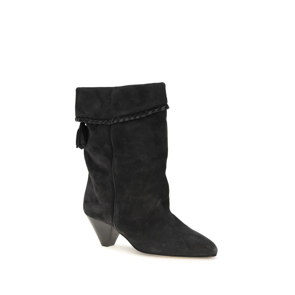 Suede Calfskin Draped Boots