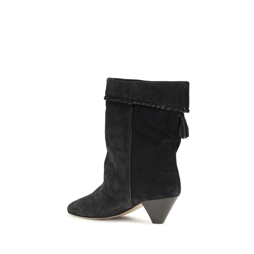 Suede Calfskin Draped Boots