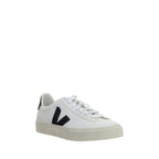 White Calfskin Low‑Top Sneakers