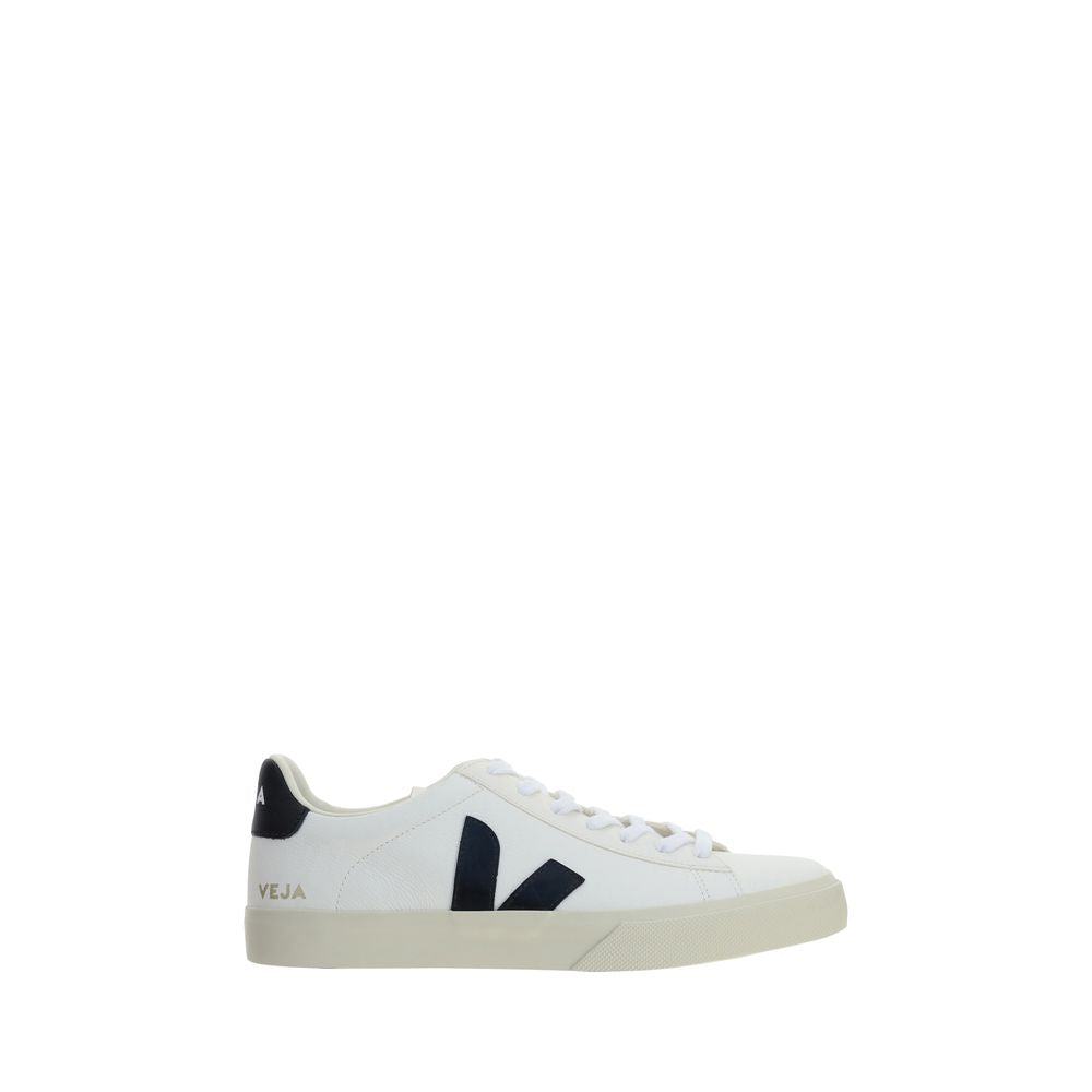 White Calfskin Low‑Top Sneakers