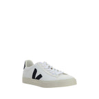 White Calfskin Low‑Top Sneakers