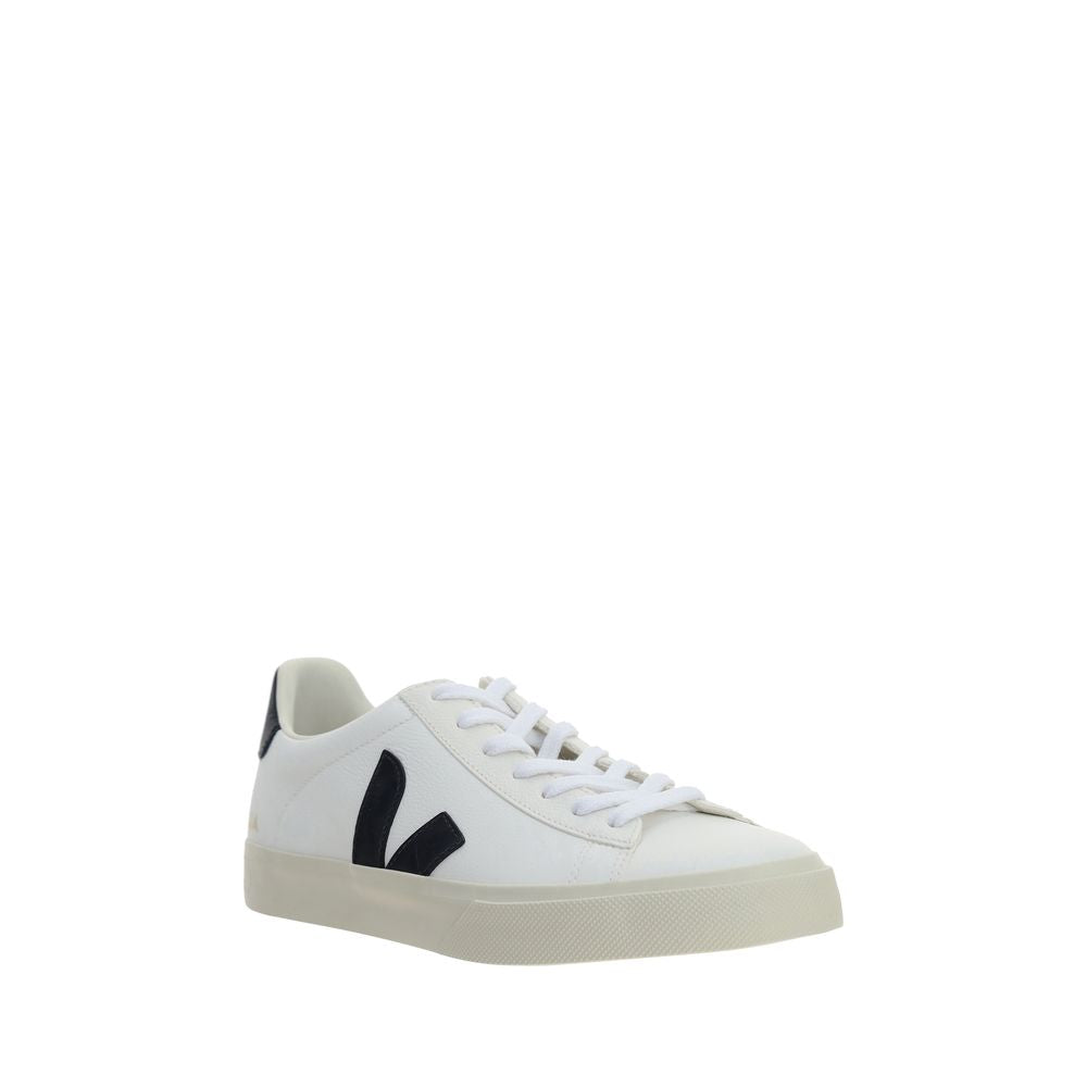 White Calfskin Low‑Top Sneakers