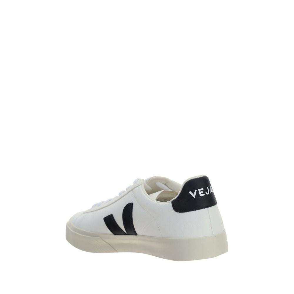 White Calfskin Low‑Top Sneakers