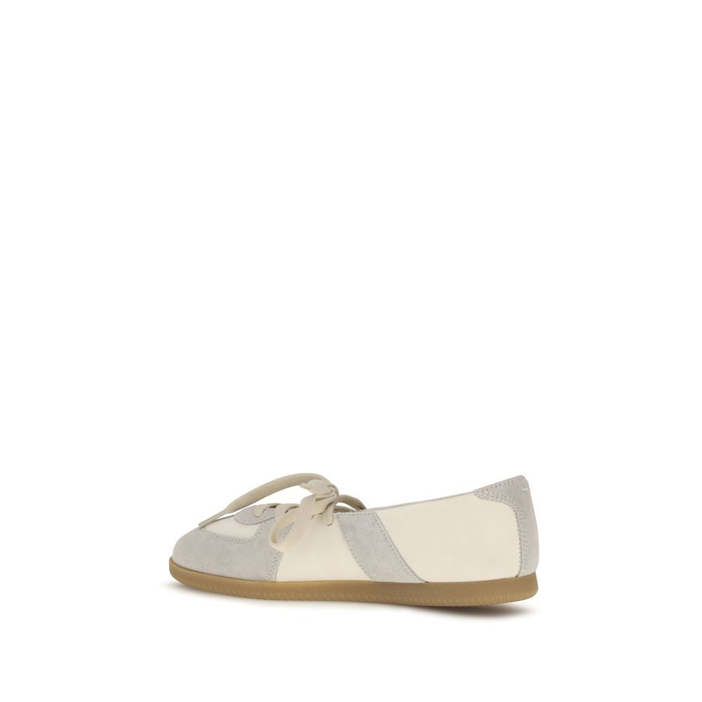 Beige Calfskin Ballet Flats