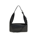 Medium East West Black Sheepskin Shoulder Bag