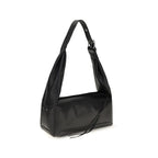 Medium East West Black Sheepskin Shoulder Bag