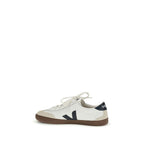 White Calf Leather Volley Sneakers