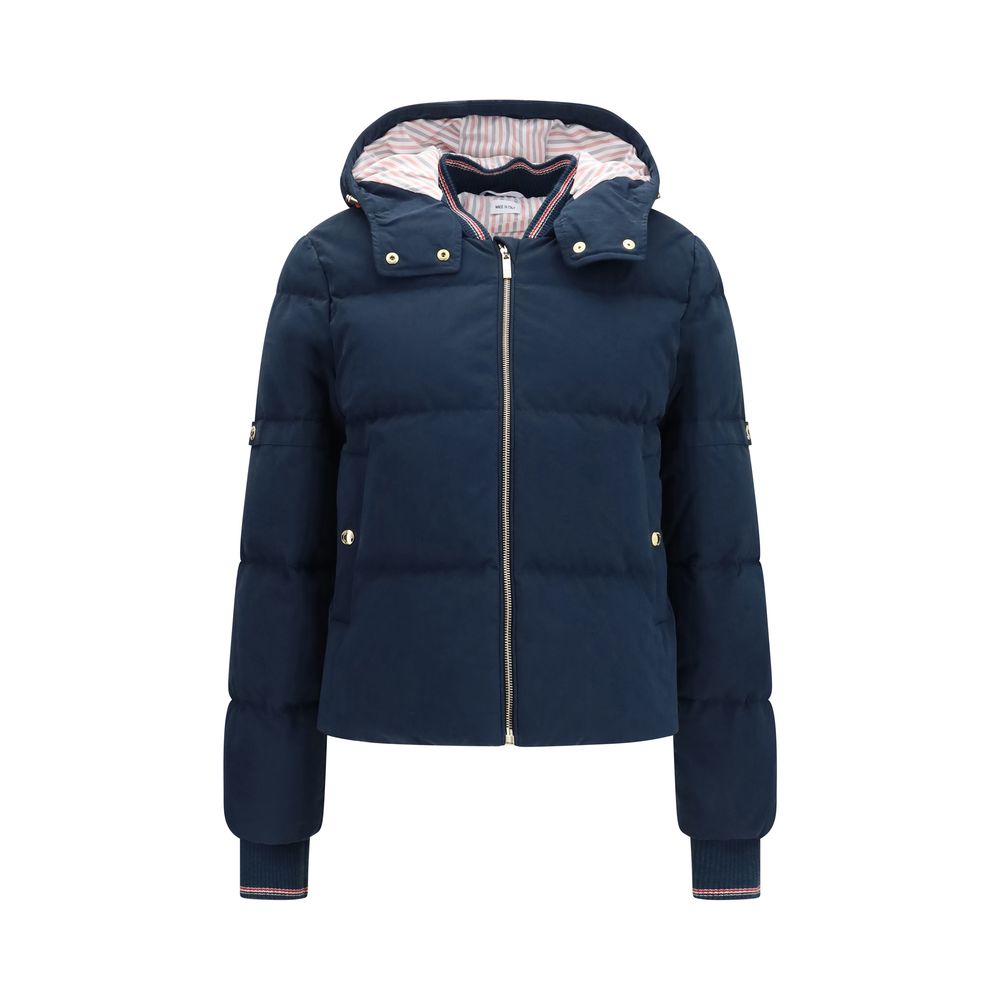 Waxed Technical Full‑Length Puffer Jacket