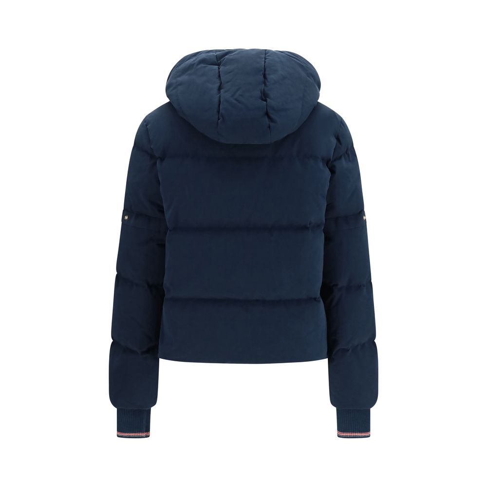 Waxed Technical Full‑Length Puffer Jacket