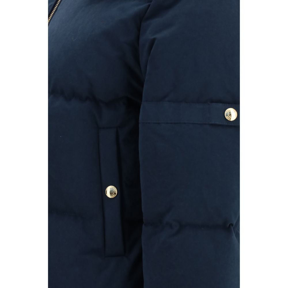 Waxed Technical Full‑Length Puffer Jacket