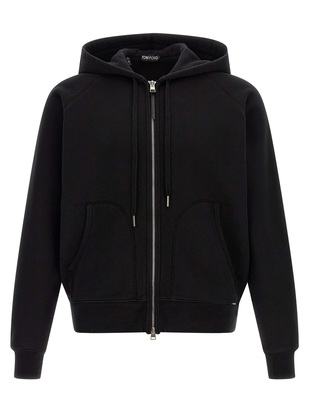 Luxury Black Cotton Hoodie