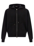 Luxury Black Cotton Hoodie