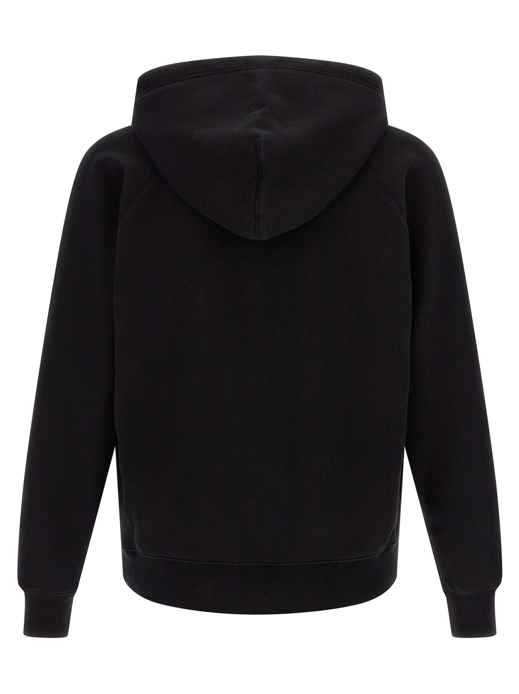 Luxury Black Cotton Hoodie