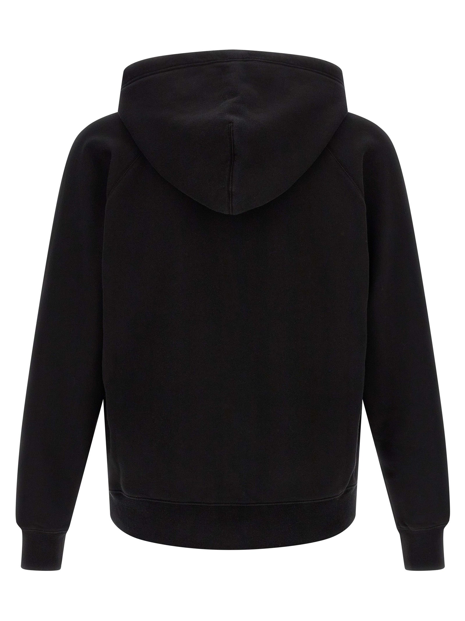 Luxury Black Cotton Hoodie