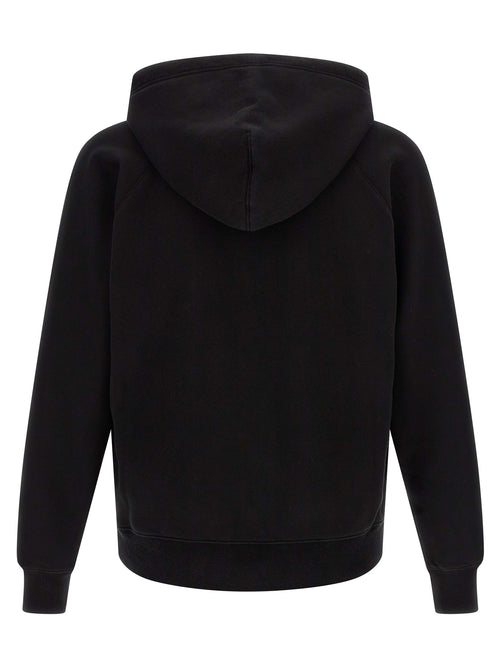 Luxury Black Cotton Hoodie
