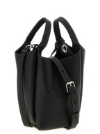 Black Hammered Calfskin Mini Bucket Bag