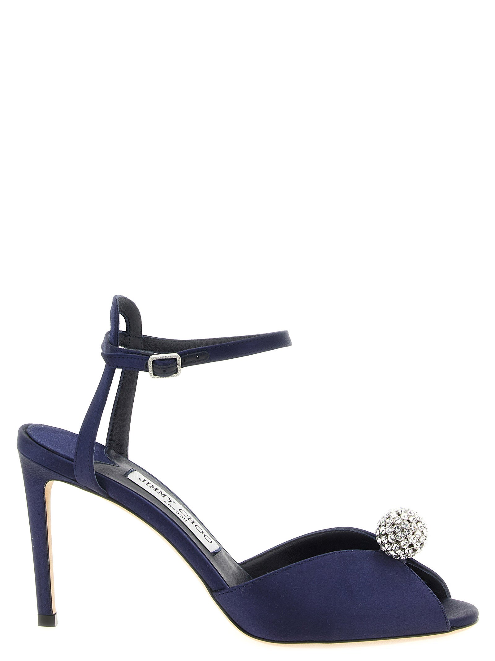 Satin Navy Blue Sacora Sandals