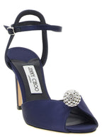 Satin Navy Blue Sacora Sandals