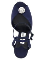 Satin Navy Blue Sacora Sandals