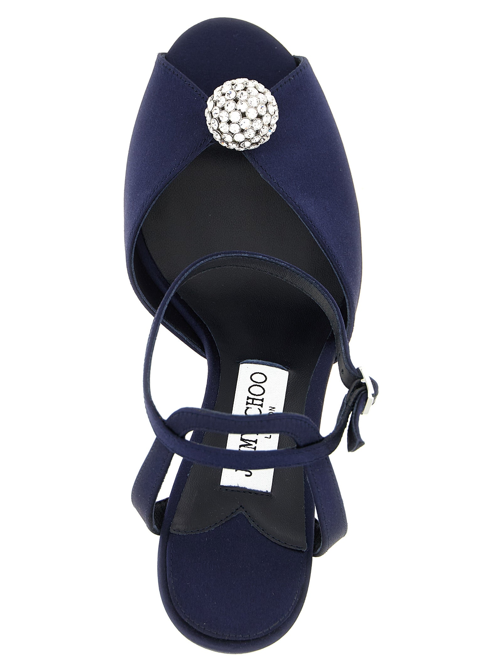 Satin Navy Blue Sacora Sandals