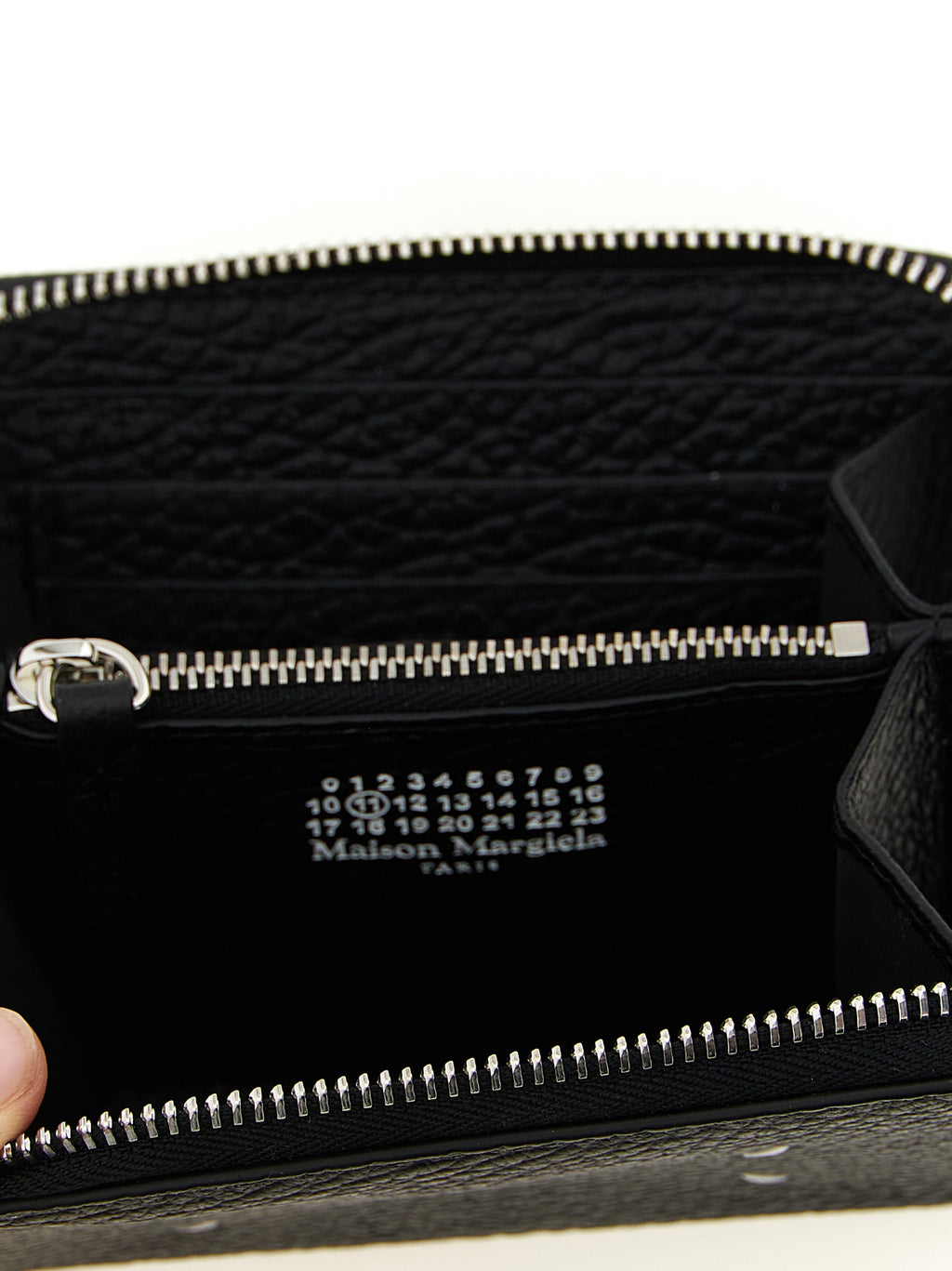 Small Hammered Calfskin Zip Wallet