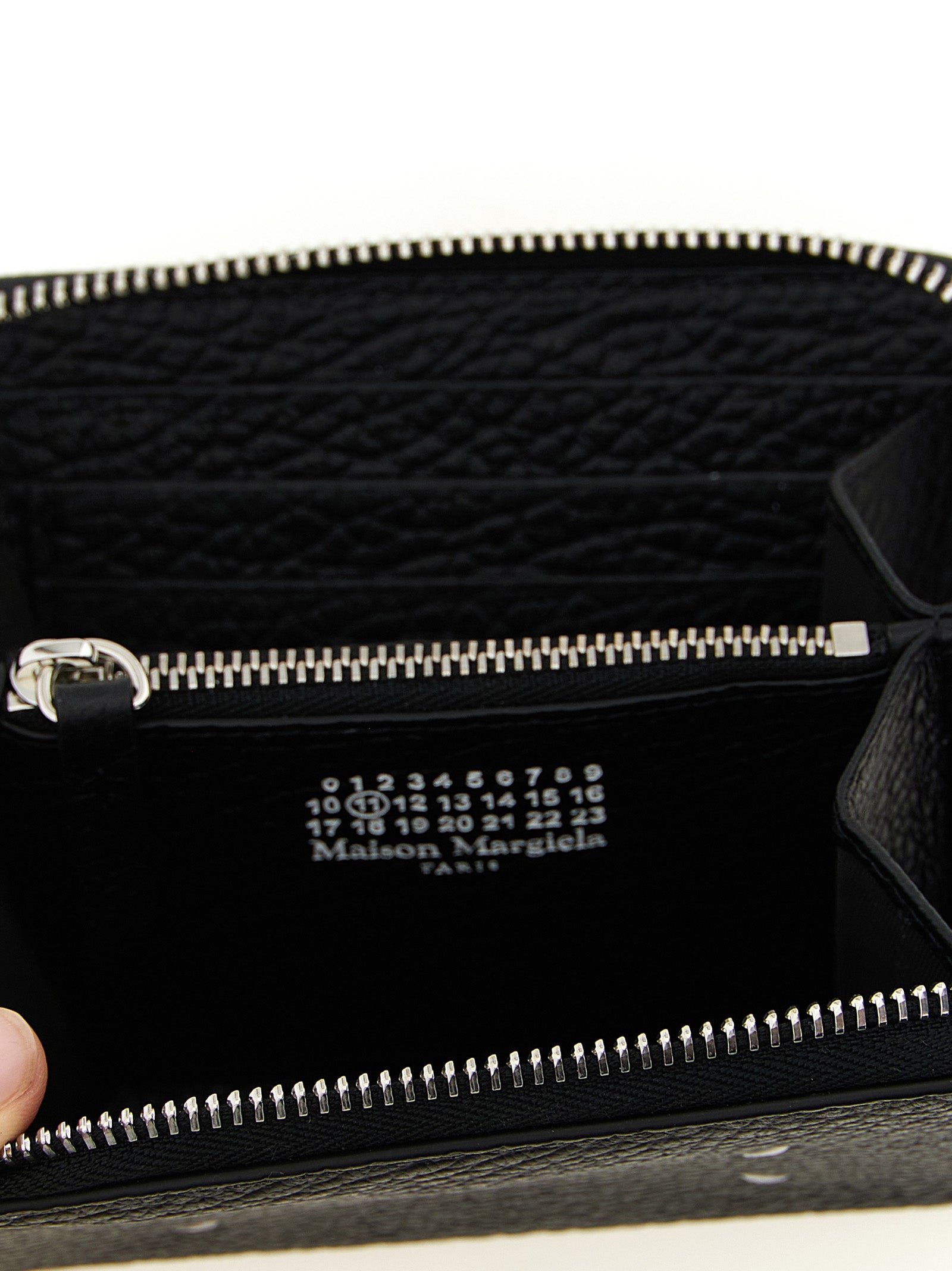 Small Hammered Calfskin Zip Wallet