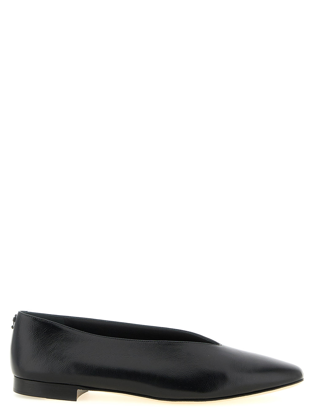 Black Leather Margot Ballet Flats