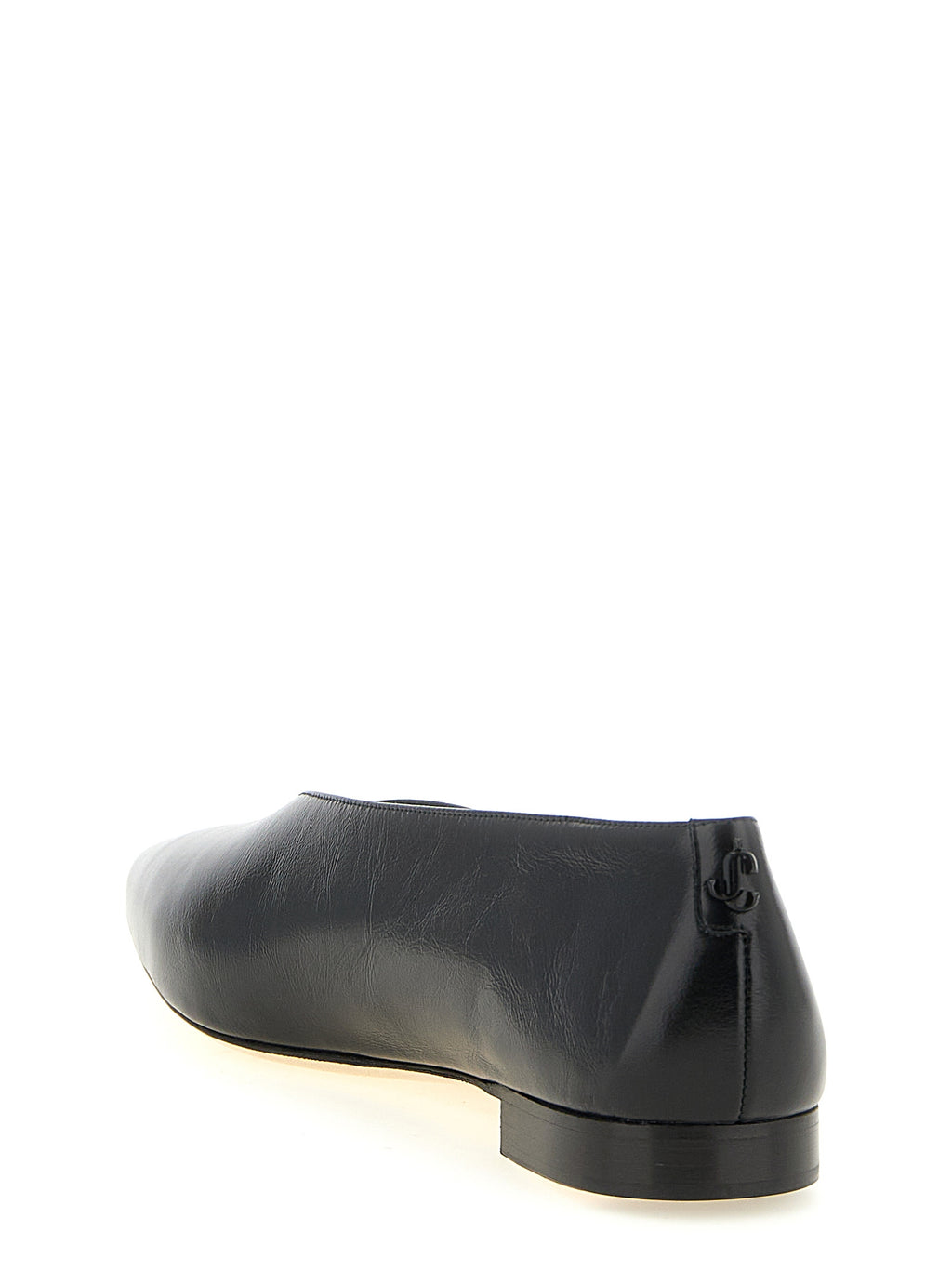 Black Leather Margot Ballet Flats
