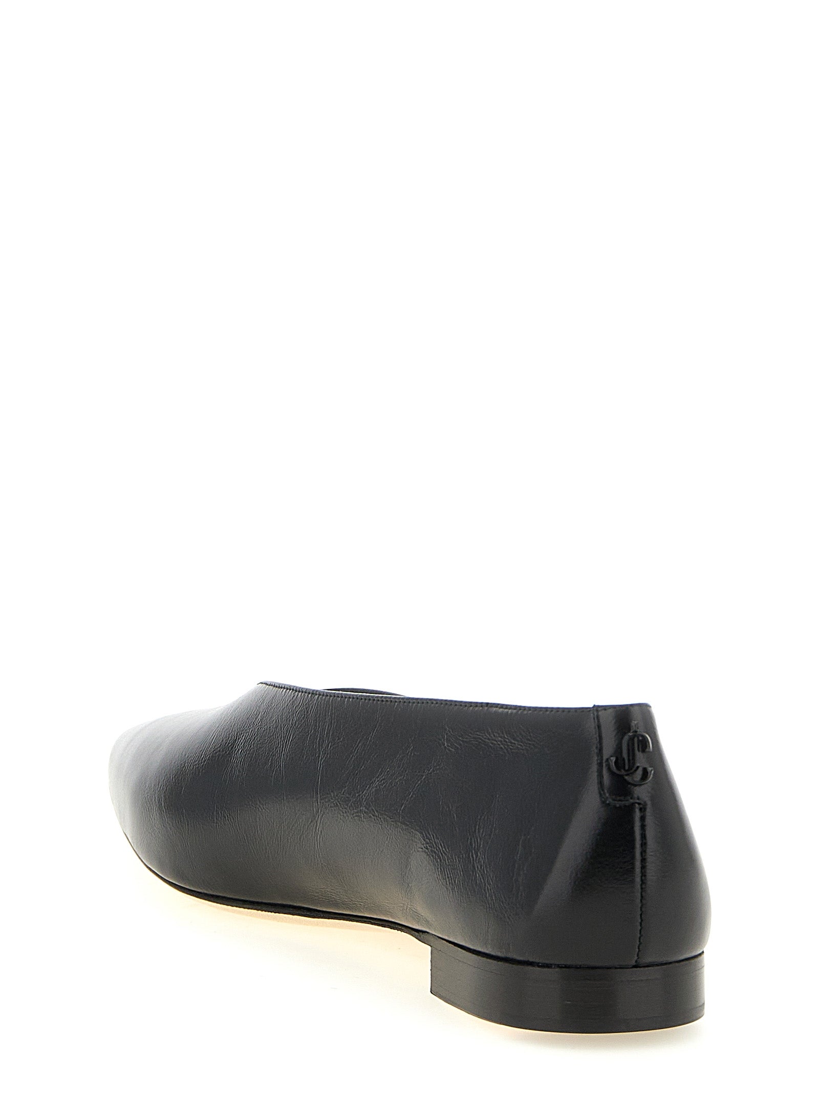 Black Leather Margot Ballet Flats