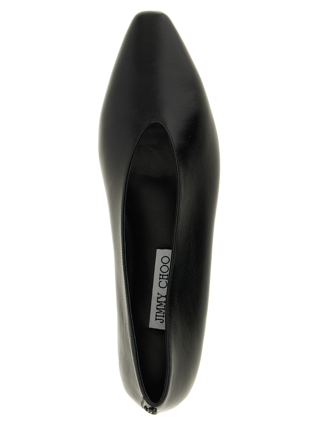 Black Leather Margot Ballet Flats