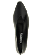 Black Leather Margot Ballet Flats