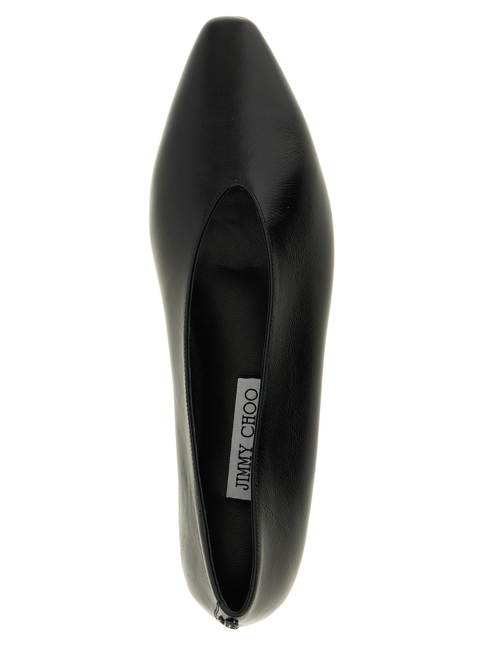 Black Leather Margot Ballet Flats