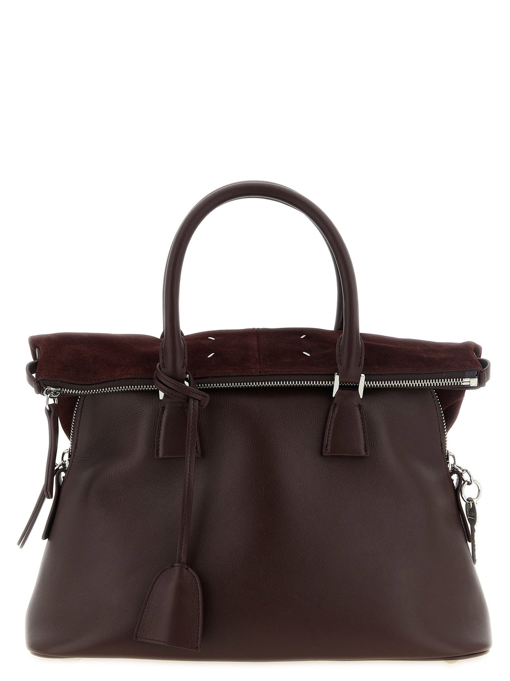 Medium 5AC Soft Calf Leather & Suede Shoulder Bag