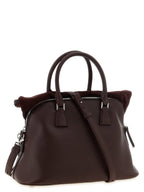Medium 5AC Soft Calf Leather & Suede Shoulder Bag