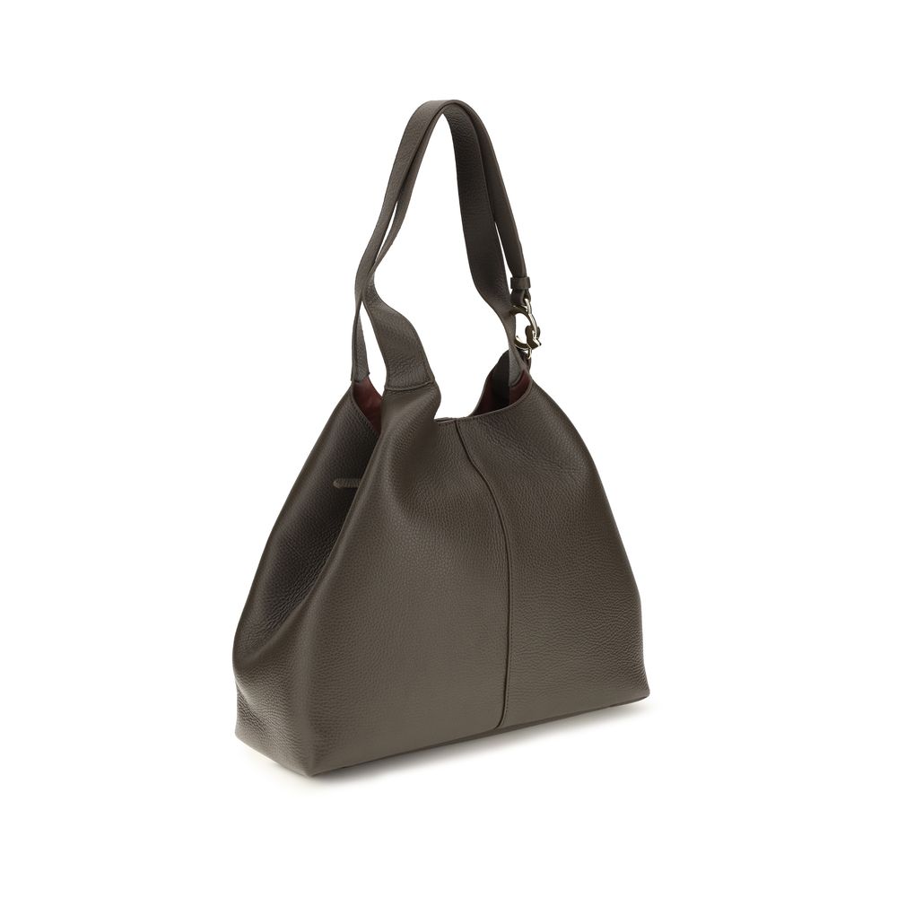 Large C-Easy Grained Calf Leather Tote