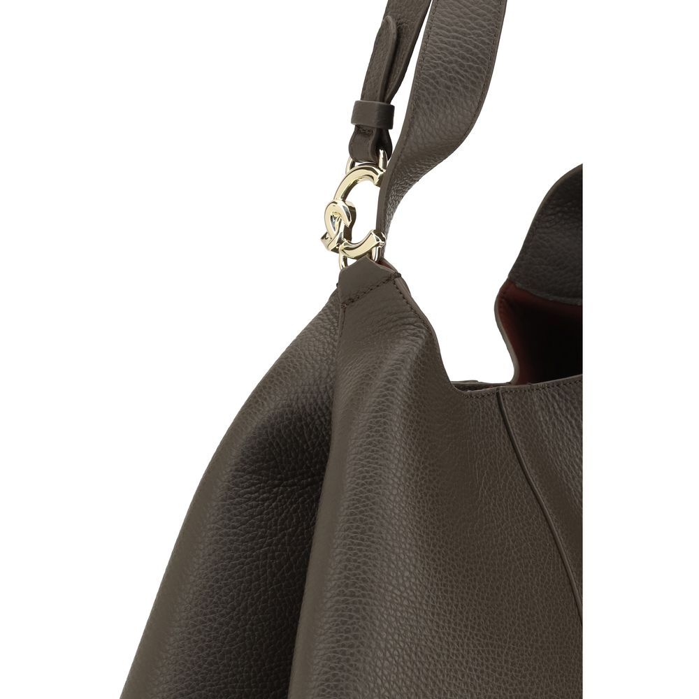 Large C-Easy Grained Calf Leather Tote