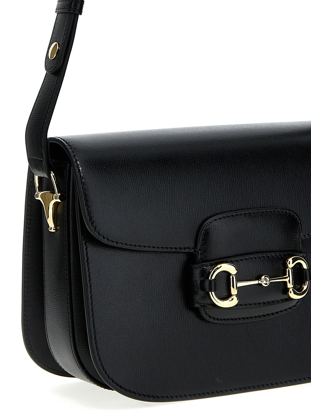 Black Leather Horsebit 1955 Shoulder Bag