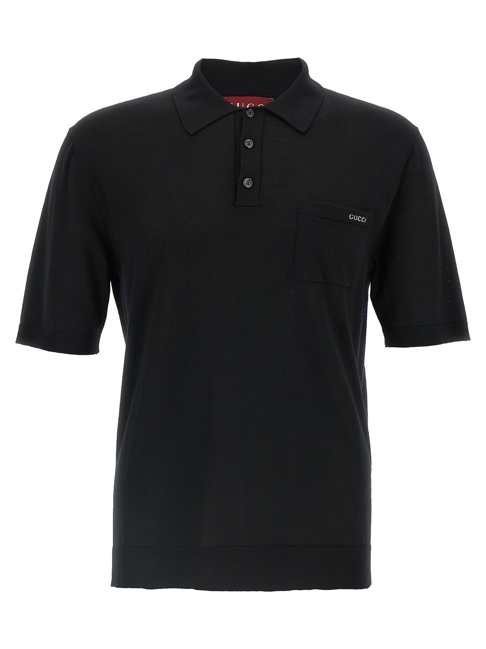 Black 100% Wool Polo Shirt