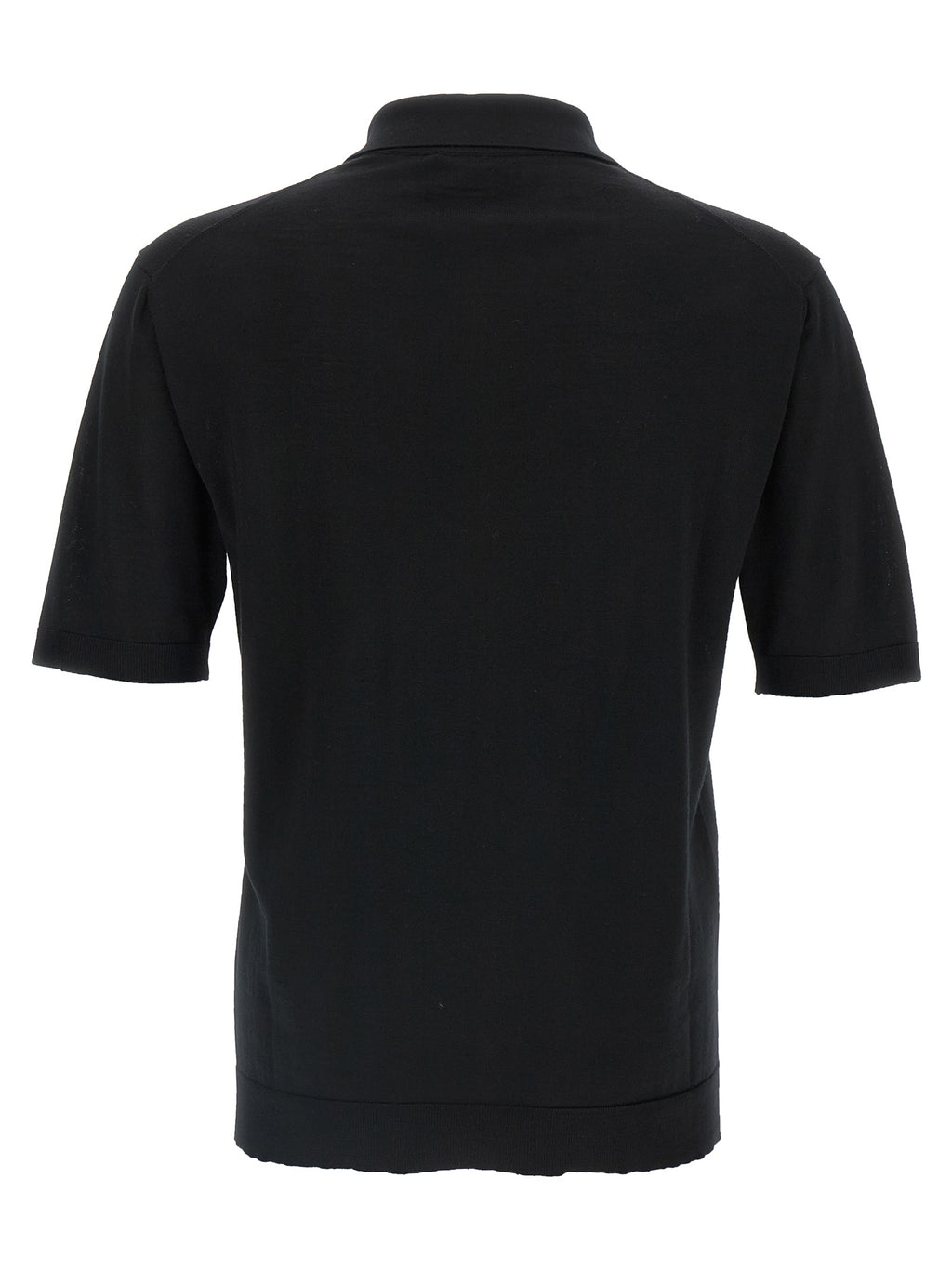 Black 100% Wool Polo Shirt