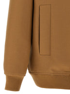 Brown Wool Silk Blend Full-Length Jacket