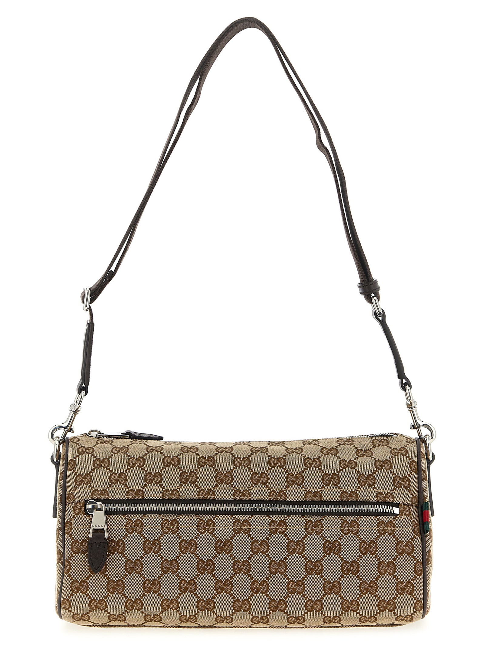 Small Beige Polyester Crossbody Bag
