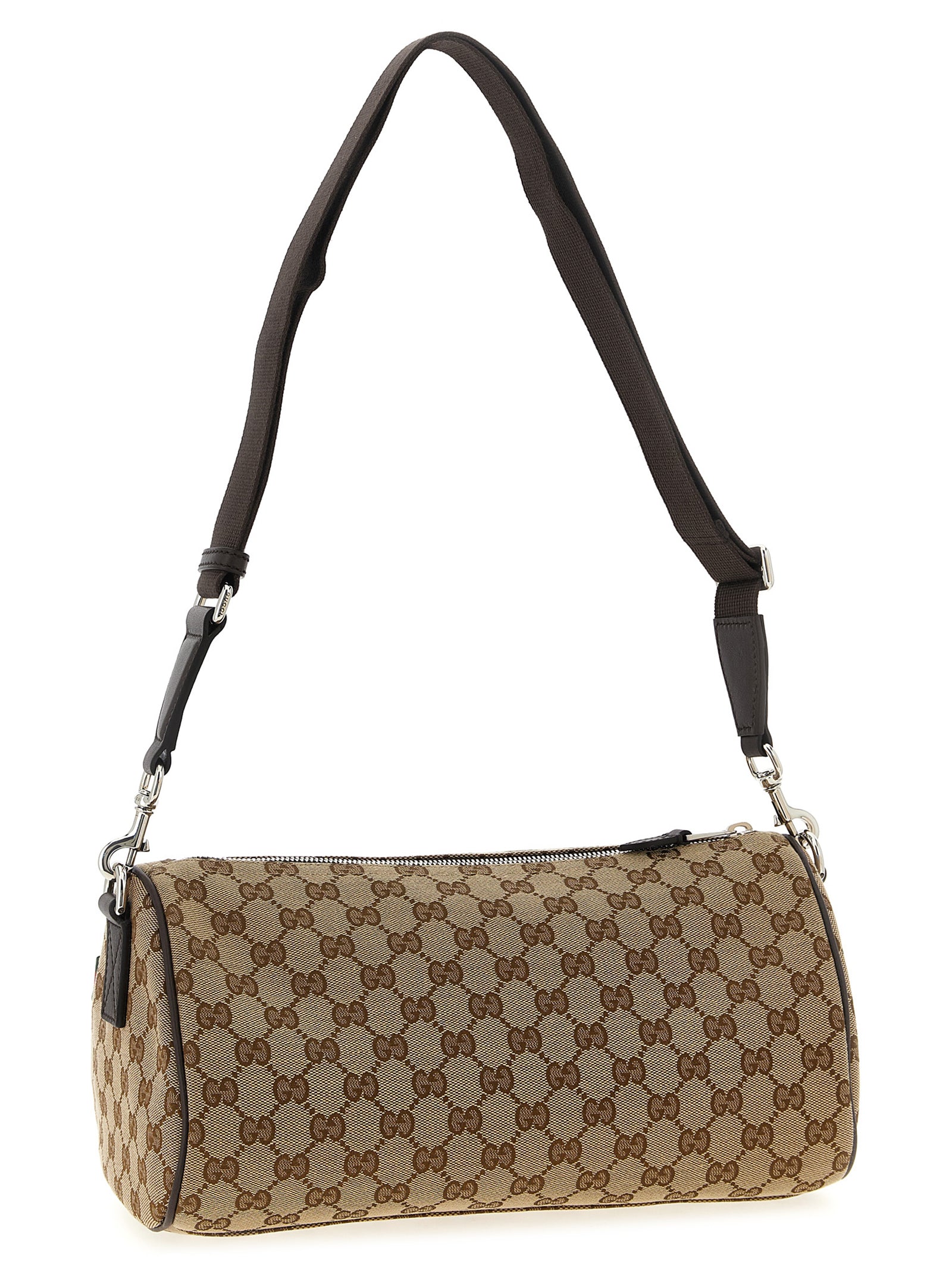 Small Beige Polyester Crossbody Bag