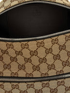Small Beige Polyester Crossbody Bag
