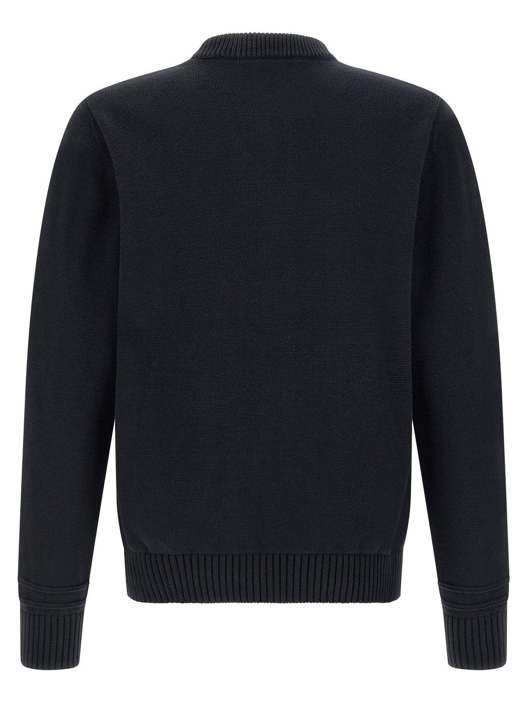 Blue Cotton-Wool Knit Cardigan